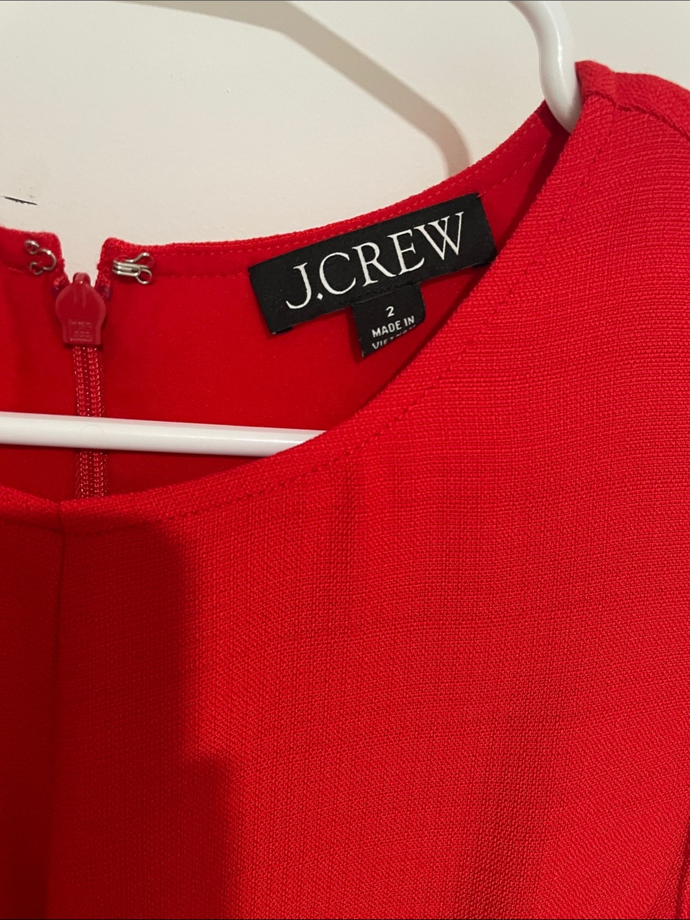 J. Crew Bright Red Crewneck Dress